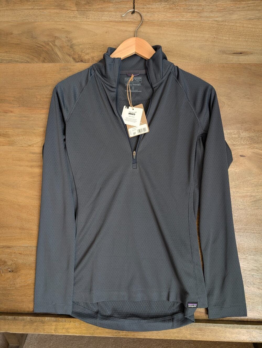 Patagonia Capilene Midweight 1/4 Zip Pullover Womens Small Gray Long Sleeve NWT